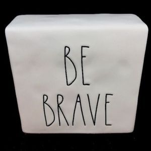 New Rae Dunn BE BRAVE/ WORK HARD Large Letter Desk